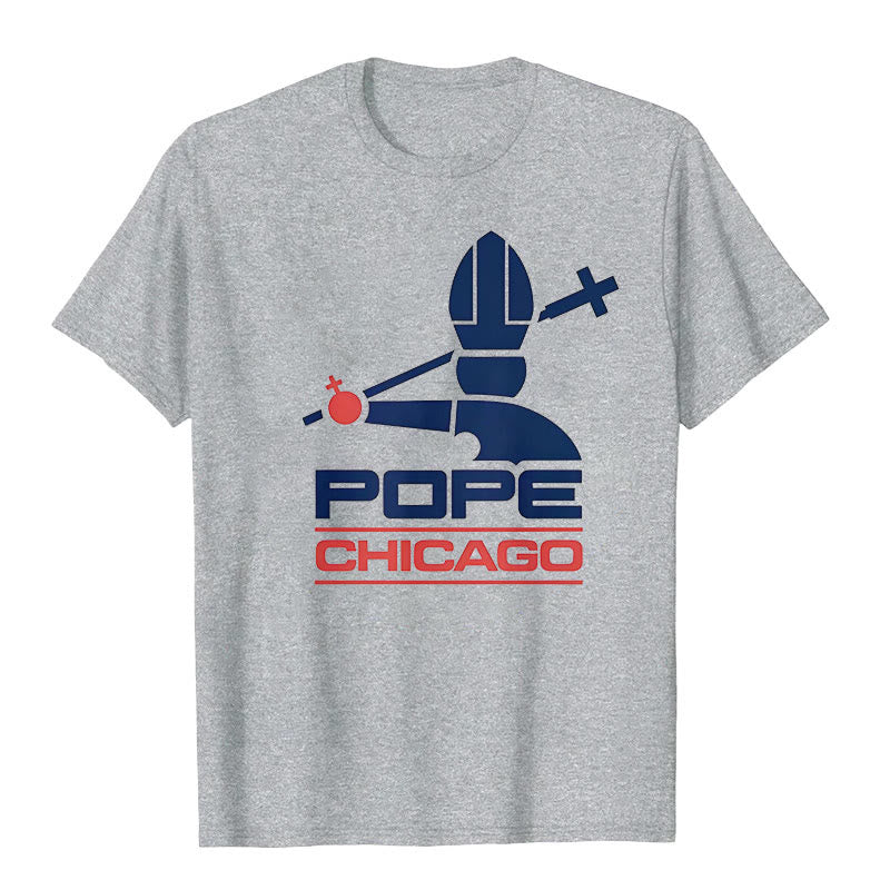 Christianartworkshop Pope Chicago Round Neck T-shirt - Grey - 2XL - image 8