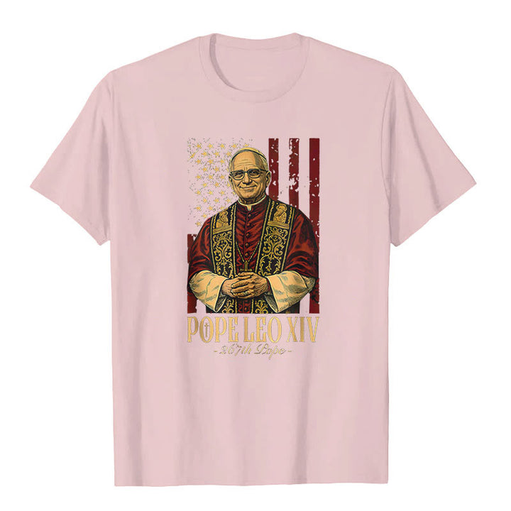Christianartworkshop American Cardinal Robert Prevost Pope Leo XIV Unisex T-shirt - Light Pink - 2XL - image 8