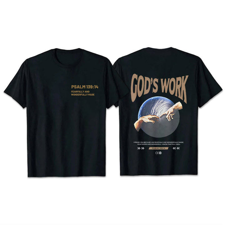 Christianartworkshop God's work.Psalm 139:14 Unisex Cotton T-Shirt