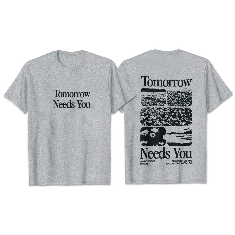 Christianartworkshop Tomorrow Needs You T-Shirt - Grey - 2XL - image 6