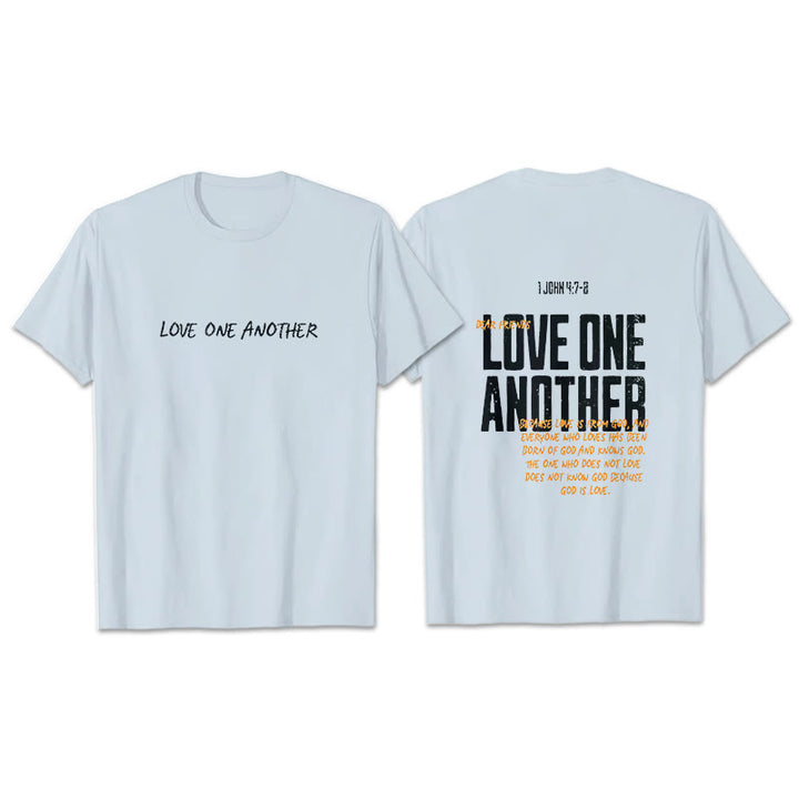 Christianartworkshop Love One Another Cotton T-Shirt - Blue - 2XL - image 14