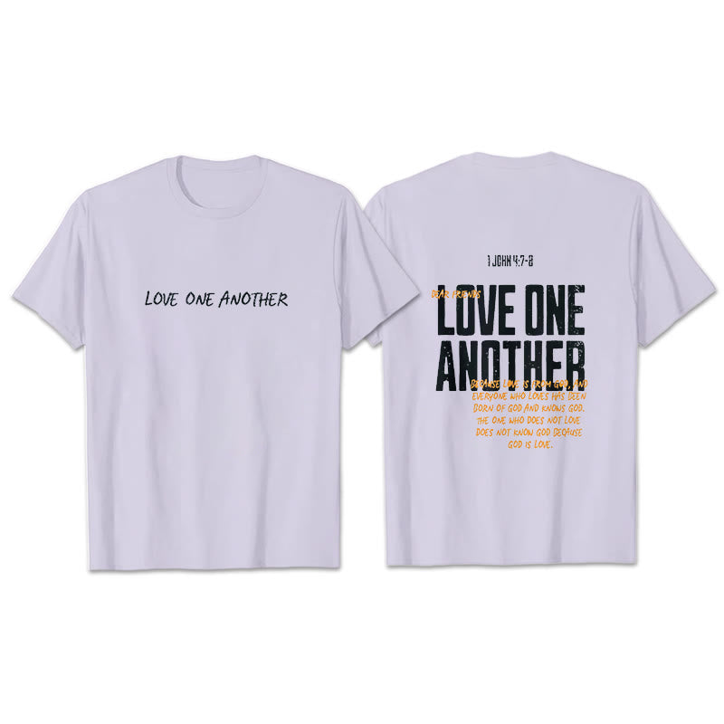 Christianartworkshop Love One Another Cotton T-Shirt - Purple - 2XL - image 20