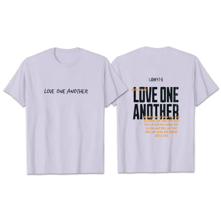 Christianartworkshop Love One Another Cotton T-Shirt - Purple - 2XL - image 20