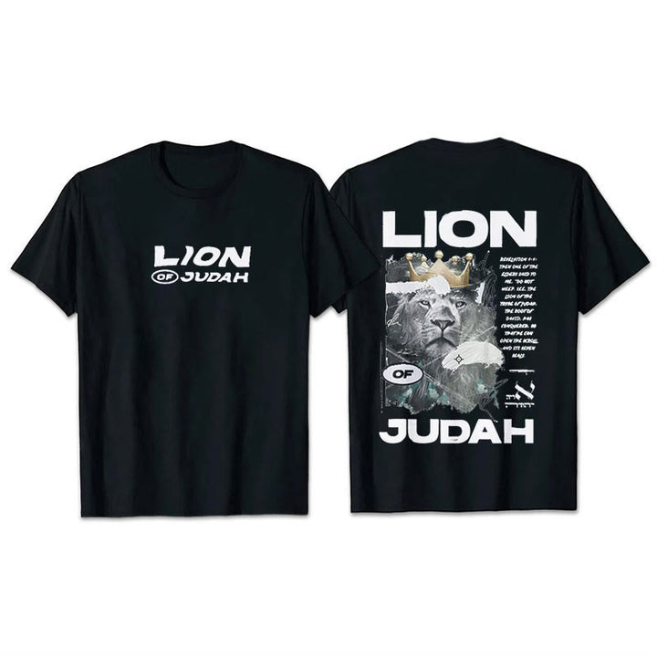 Christianartworkshop Lion Of Judan Cotton T-Shirt - Black - 2XL - image 15