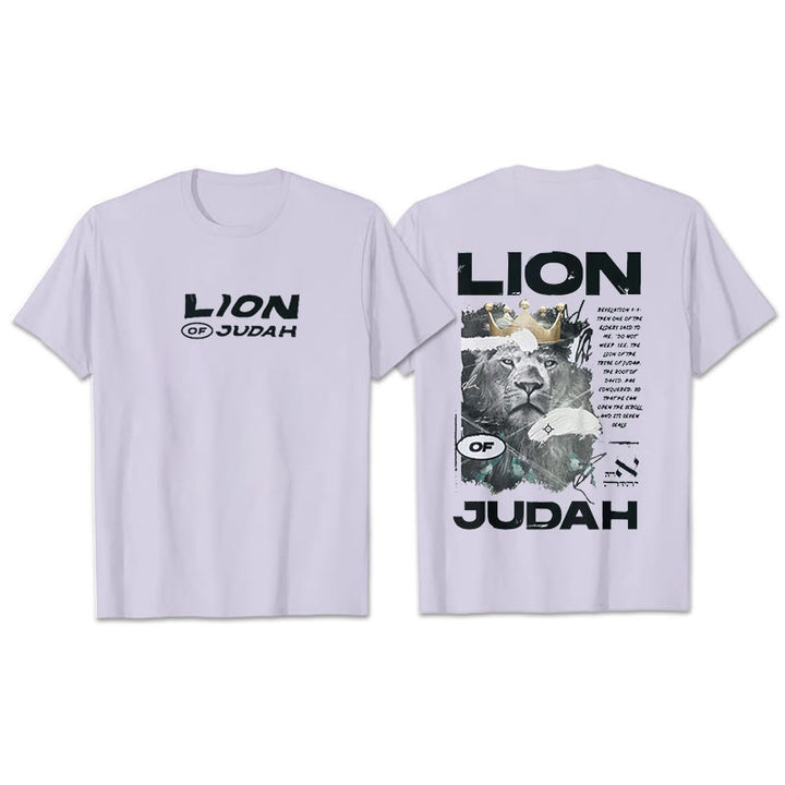 Christianartworkshop Lion Of Judan Cotton T-Shirt - Purple - 2XL - image 16