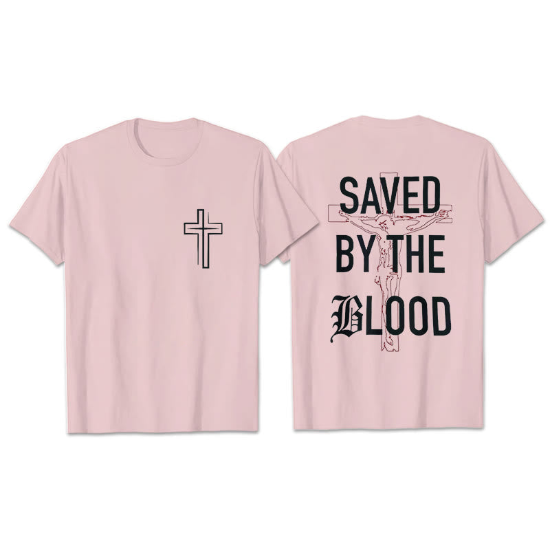 Christianartworkshop Saved By The Lord Cotton T-Shirt - Pink - 2XL - image 16