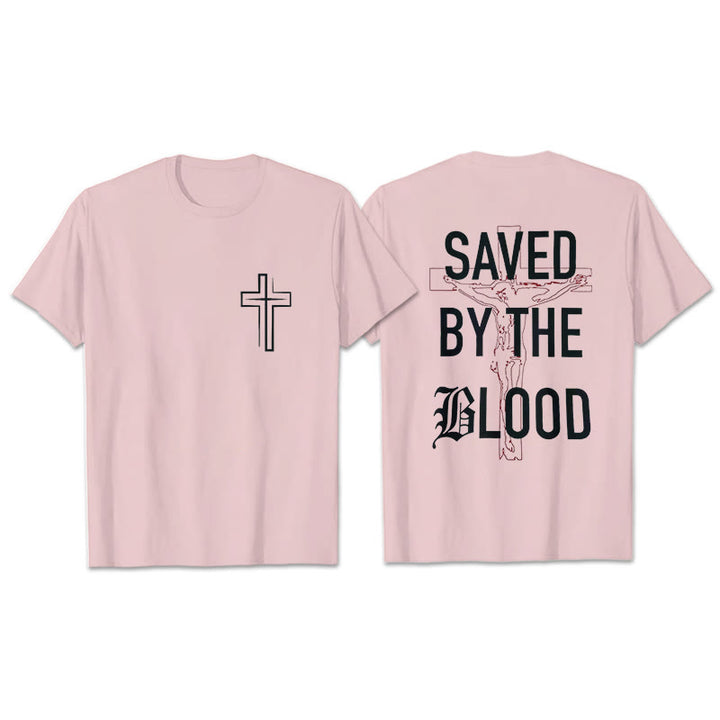 Christianartworkshop Saved By The Lord Cotton T-Shirt - Pink - 2XL - image 16