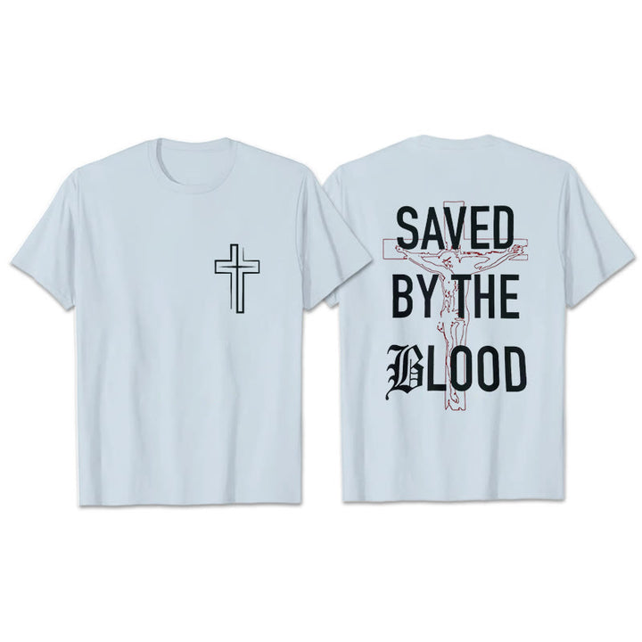 Christianartworkshop Saved By The Lord Cotton T-Shirt - image 18
