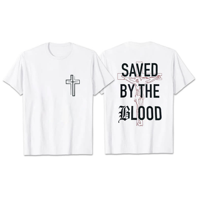 Christianartworkshop Saved By The Lord Cotton T-Shirt - White - 2XL - image 1
