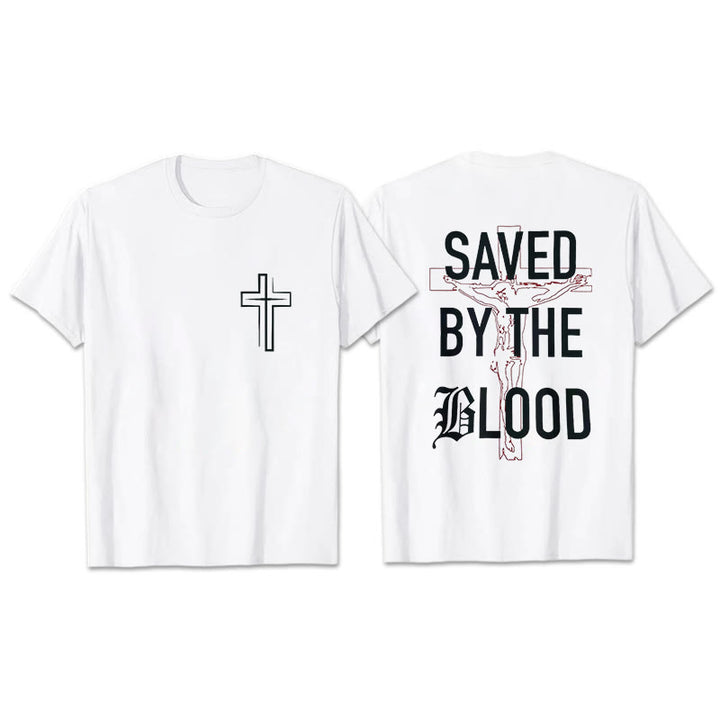 Christianartworkshop Saved By The Lord Cotton T-Shirt - White - 2XL - image 1