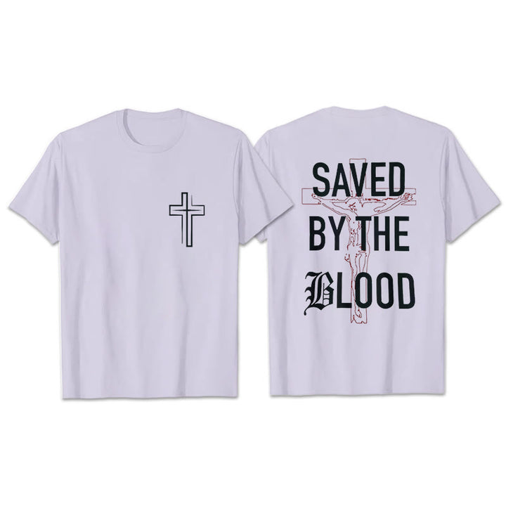 Christianartworkshop Saved By The Lord Cotton T-Shirt - Purple - 2XL - image 25
