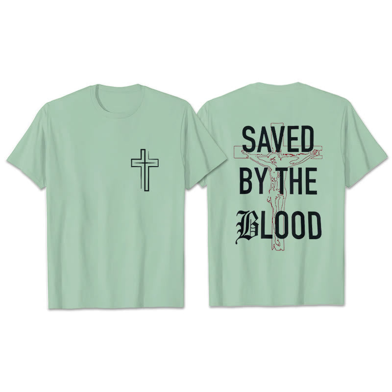 Christianartworkshop Saved By The Lord Cotton T-Shirt - Light Green - 2XL - image 26