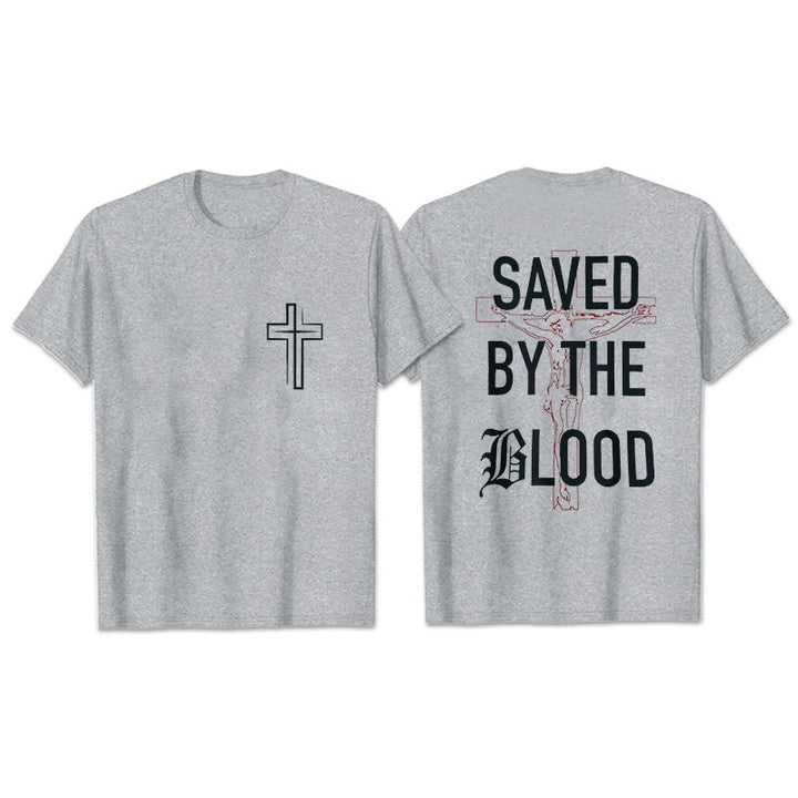 Christianartworkshop Saved By The Lord Cotton T-Shirt - Light Gray - 2XL - image 22