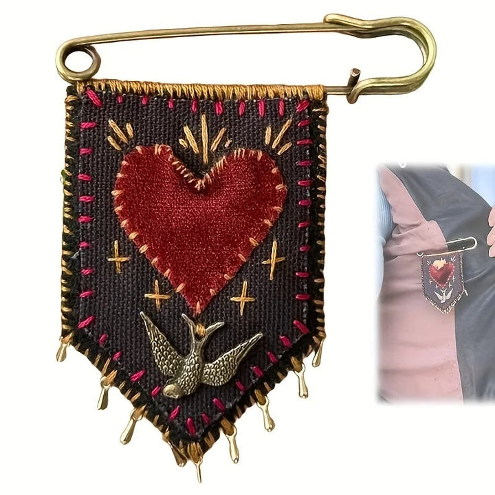 FREE Today: Hand-Embroidered Hope Protection Pocket Brooch