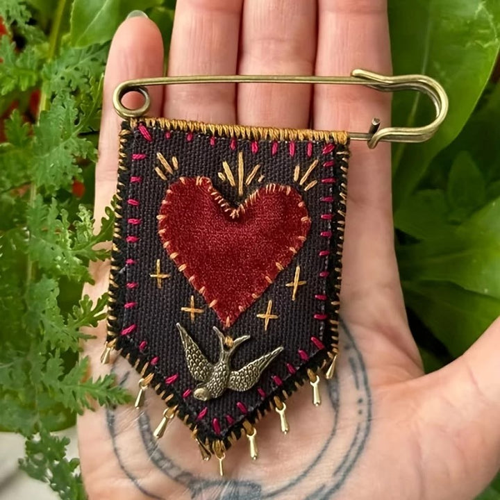 FREE Today: Hand-Embroidered Hope Protection Pocket Brooch