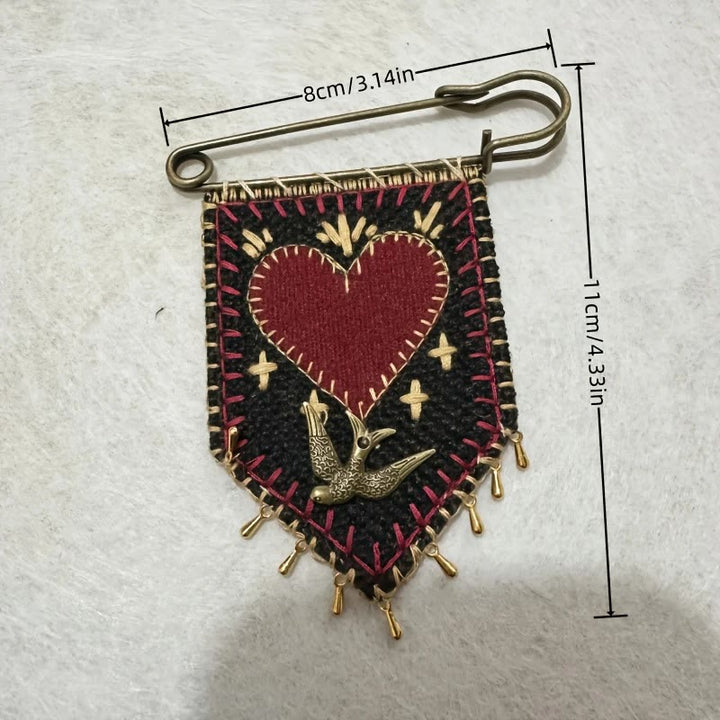 FREE Today: Hand-Embroidered Hope Protection Pocket Brooch