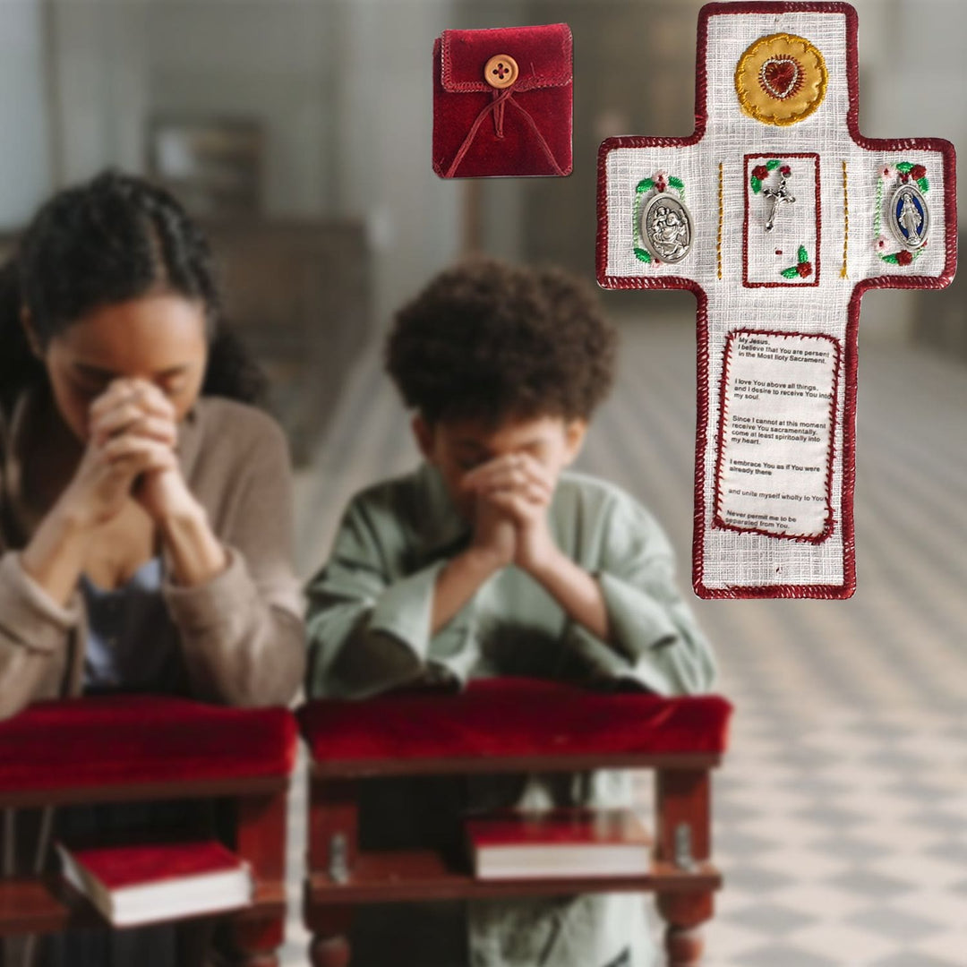 FREE Today: Classic Style Handcrafted Pocket Shrine with a Cross Inside