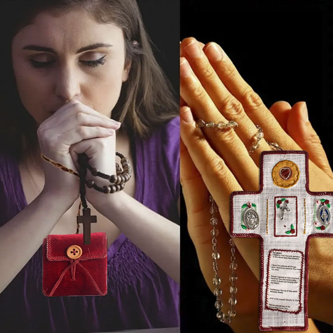 FREE Today: Classic Style Handcrafted Pocket Shrine with a Cross Inside