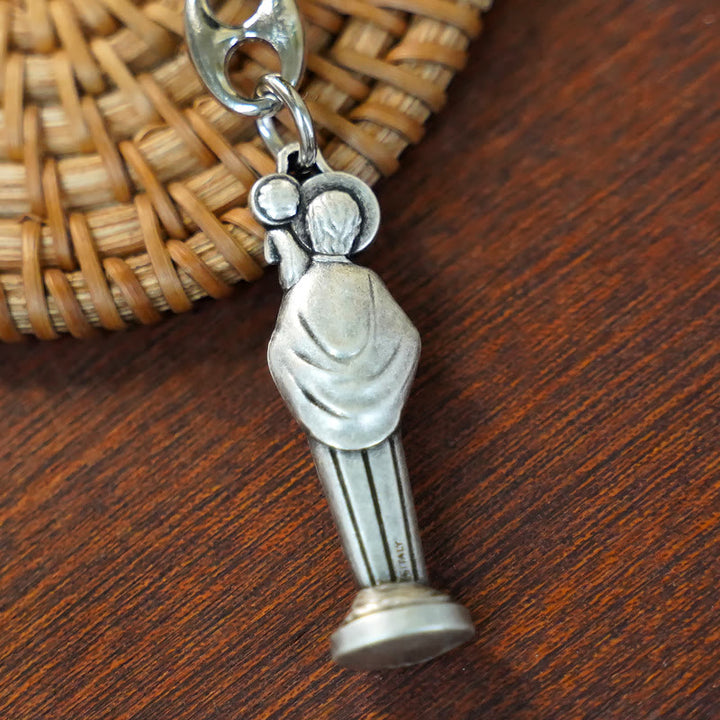 Christianartworkshop Retro Style Polished St. Christopher Keychain: Token of the Traveler's Saint's Protection - image 8
