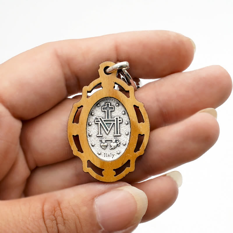 Christianartworkshop Enamel Double-Sided Miraculous Medal & Virgin Mary Keychain: Gleaming Symbol of Hope and Restoration - image 7