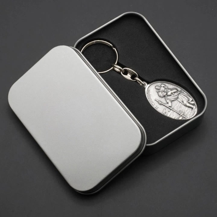 Christianartworkshop Artistic Metal Crafted St. Christopher Keychain: Heirloom of Traveler's Blessings - image 5