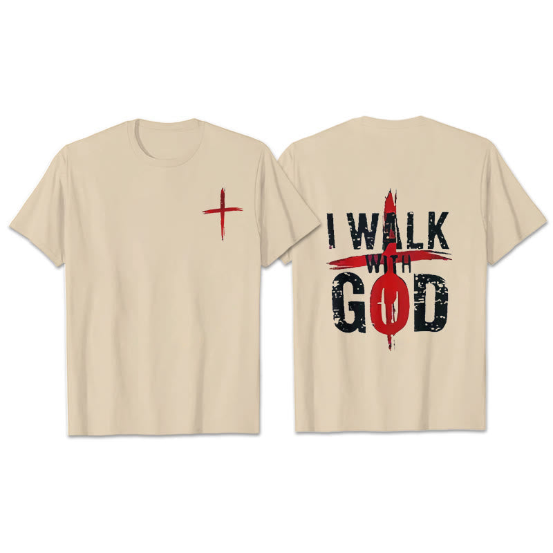 Christianartworkshop I'll Walk With God T-Shirt - Beige - 2XL - image 7