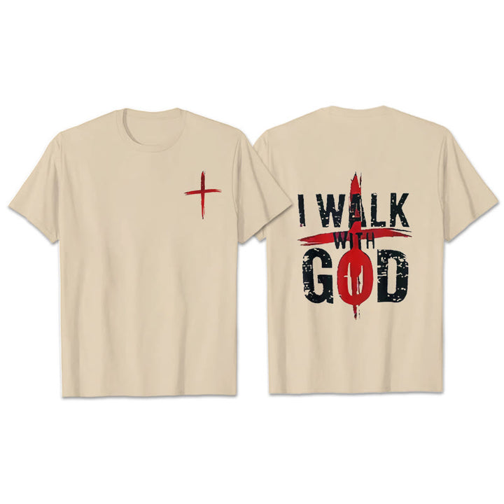 Christianartworkshop I'll Walk With God T-Shirt - Beige - 2XL - image 7