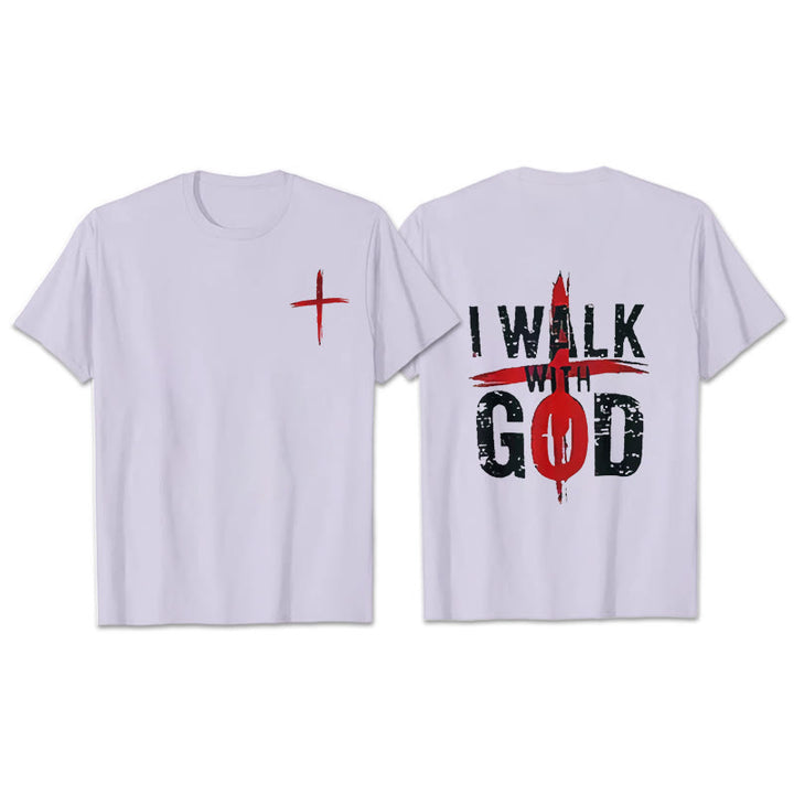 Christianartworkshop I'll Walk With God T-Shirt - Purple - 2XL - image 22