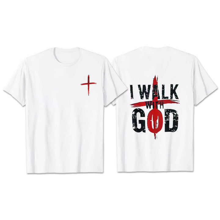 Christianartworkshop I'll Walk With God T-Shirt - White - 2XL - image 1