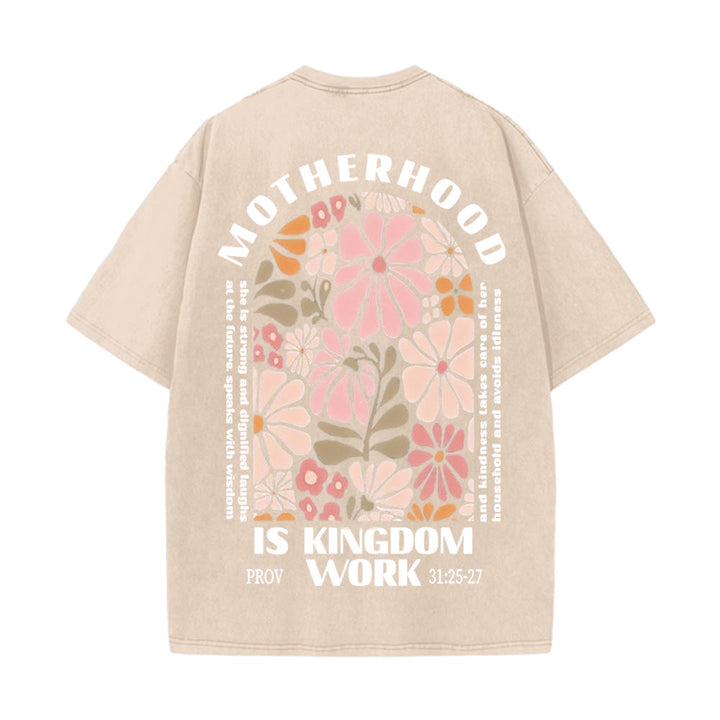 Christianartworkshop King Of Glory Unisex Washed T-Shirt - Apricot - 5XL - image 1