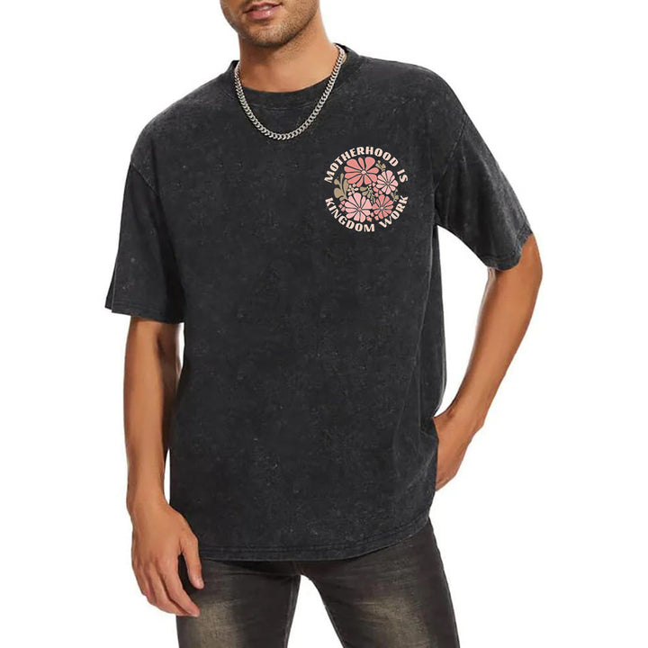 Christianartworkshop King Of Glory Unisex Washed T-Shirt - image 8