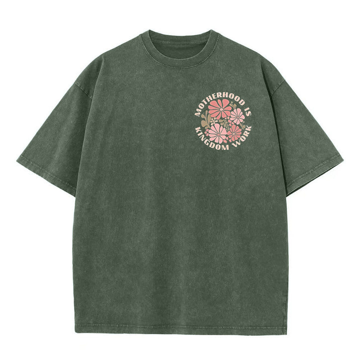Christianartworkshop King Of Glory Unisex Washed T-Shirt - image 10