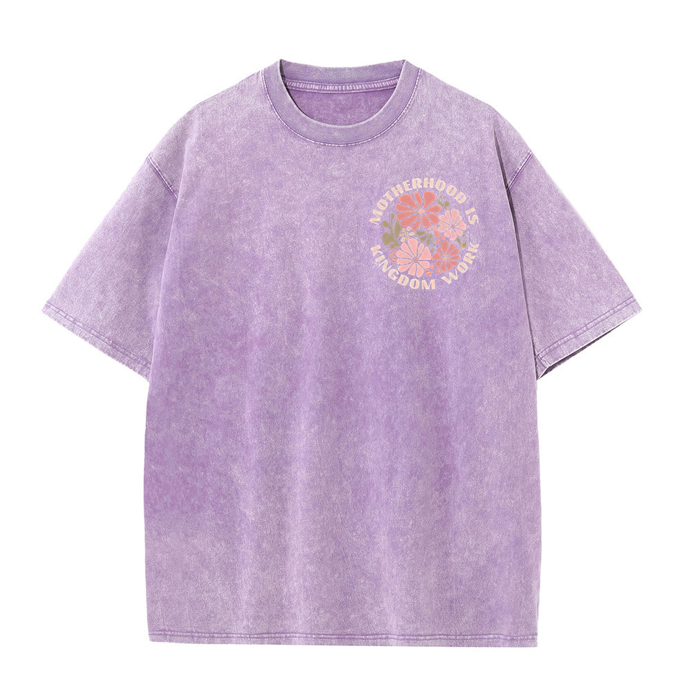 Christianartworkshop King Of Glory Unisex Washed T-Shirt - image 5