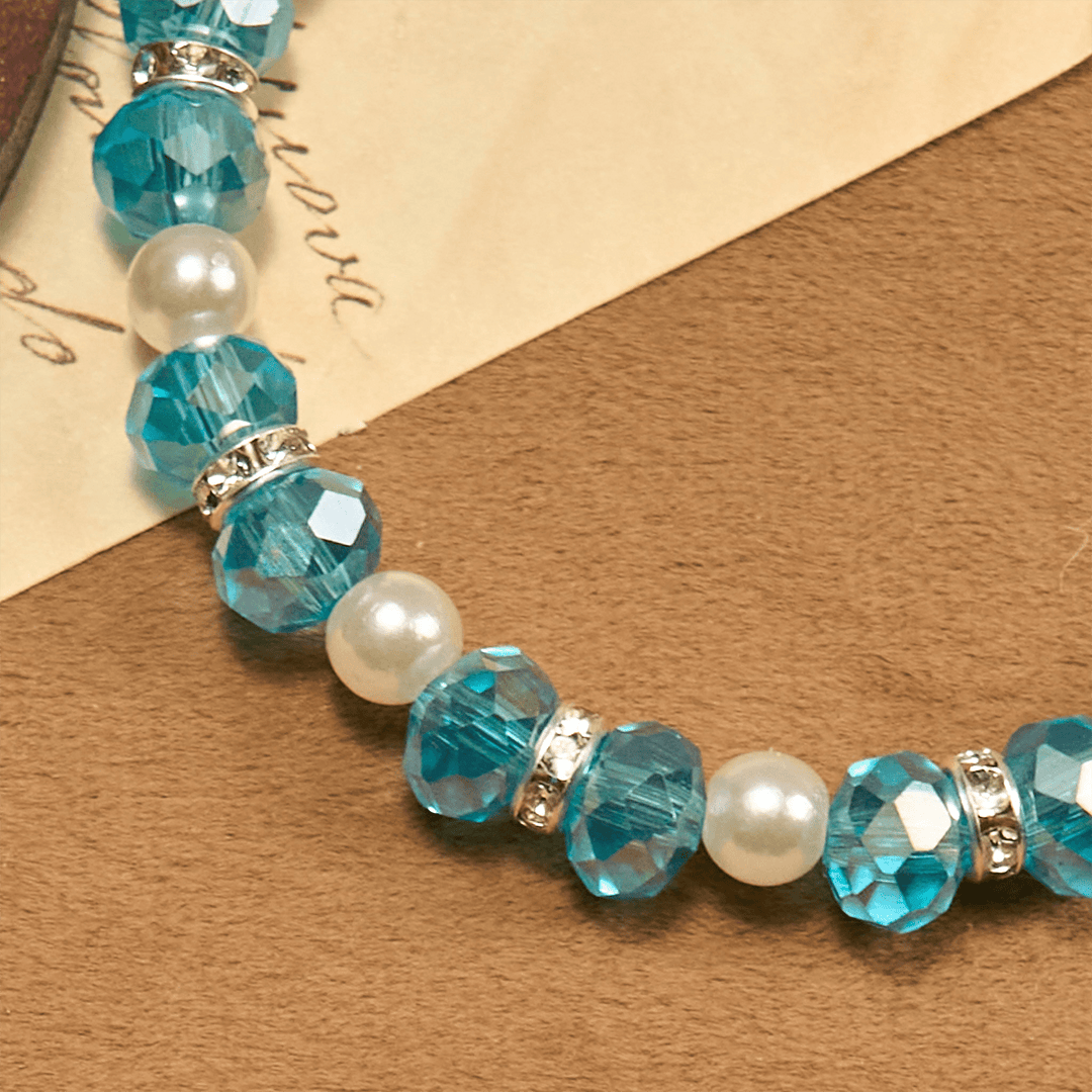 FREE Today: Modern Clear Crystal Stretch Braceletwith Crucifix & Miraculous Medal: Contemporary Faith Statement
