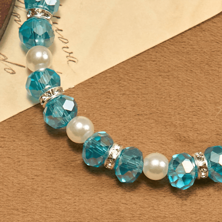 FREE Today: Modern Clear Crystal Stretch Braceletwith Crucifix & Miraculous Medal: Contemporary Faith Statement