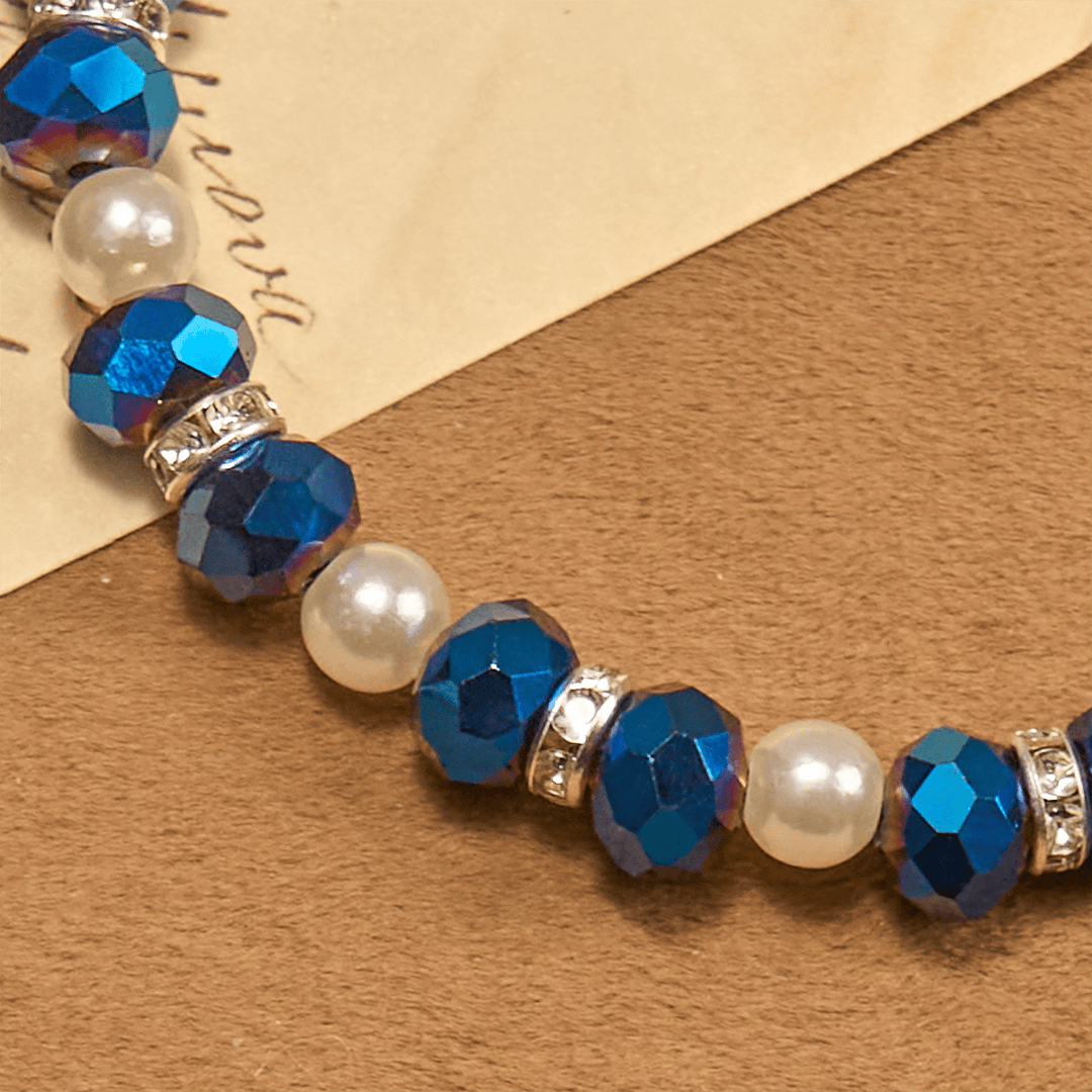 FREE Today: Modern Clear Crystal Stretch Braceletwith Crucifix & Miraculous Medal: Contemporary Faith Statement