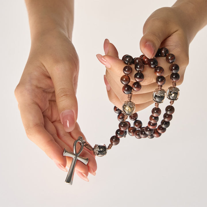 Christianartworkshop PRAYERFUL FAITH: Handmade Wooden Beads Rosary & Necklace 2-in-1 with Gift Card - image 11
