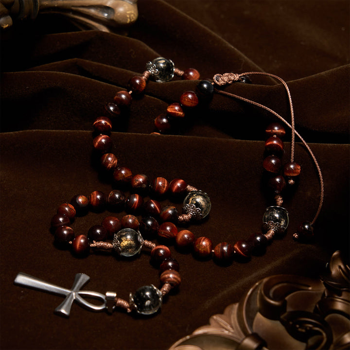 Christianartworkshop PRAYERFUL FAITH: Handmade Wooden Beads Rosary & Necklace 2-in-1 with Gift Card - image 8