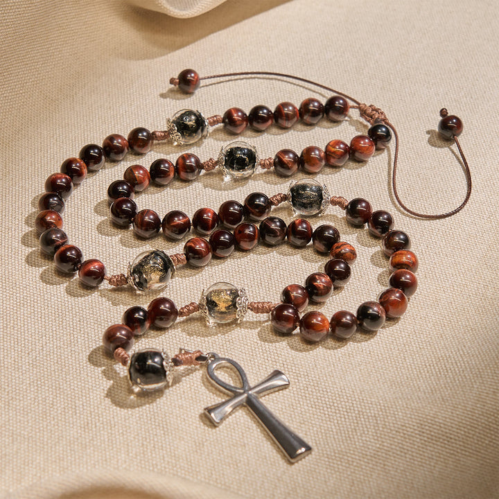 Christianartworkshop PRAYERFUL FAITH: Handmade Wooden Beads Rosary & Necklace 2-in-1 with Gift Card - image 7