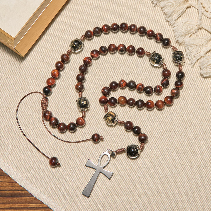 Christianartworkshop PRAYERFUL FAITH: Handmade Wooden Beads Rosary & Necklace 2-in-1 with Gift Card - image 6