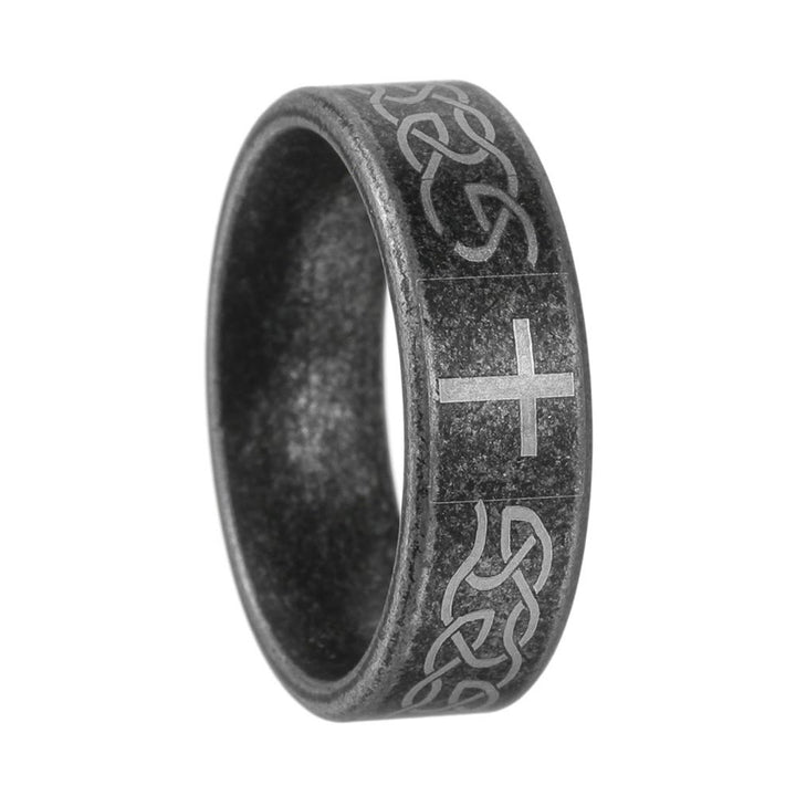 Christianartworkshop Artisanal Aged 925 Silver Ring with Celtic Knot & Cross: Expression of Faithful Identity - image 5