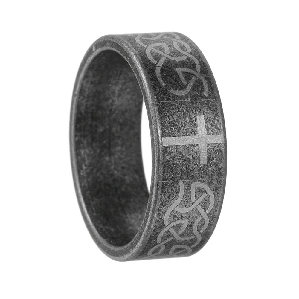 Christianartworkshop Artisanal Aged 925 Silver Ring with Celtic Knot & Cross: Expression of Faithful Identity - image 6