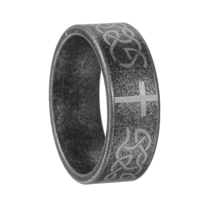 Christianartworkshop Artisanal Aged 925 Silver Ring with Celtic Knot & Cross: Expression of Faithful Identity - image 6