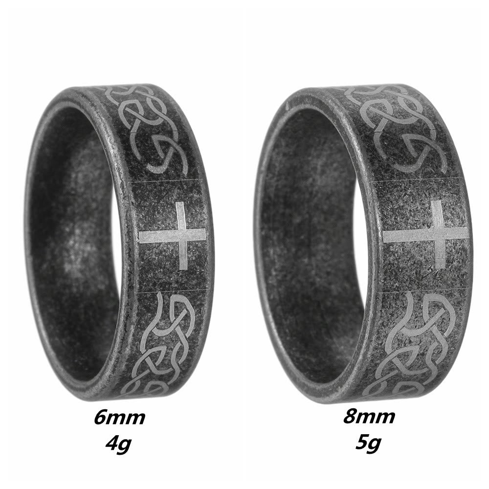 Christianartworkshop Artisanal Aged 925 Silver Ring with Celtic Knot & Cross: Expression of Faithful Identity - image 4
