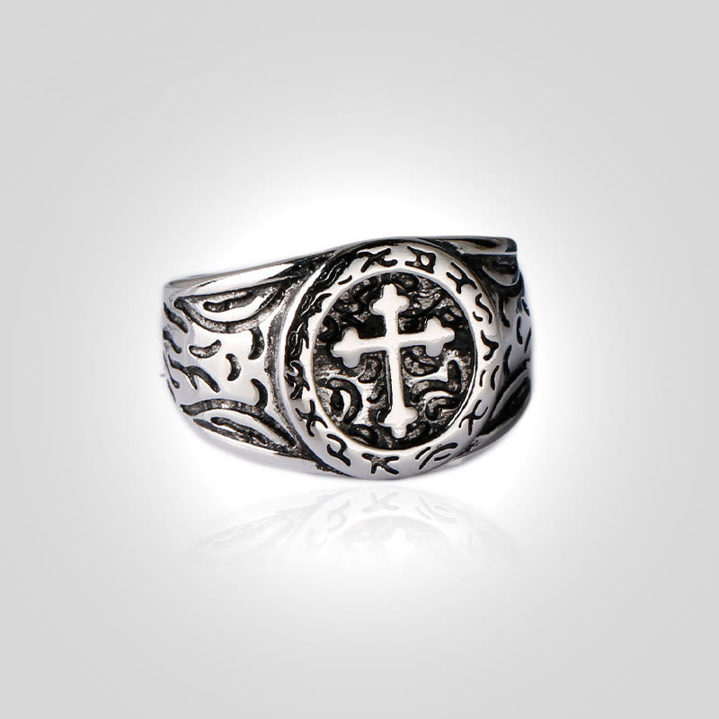 Christianartworkshop Classic 925 Silver Cross Ring with Ornate Patterns: Handmade Relic of Faith - image 7