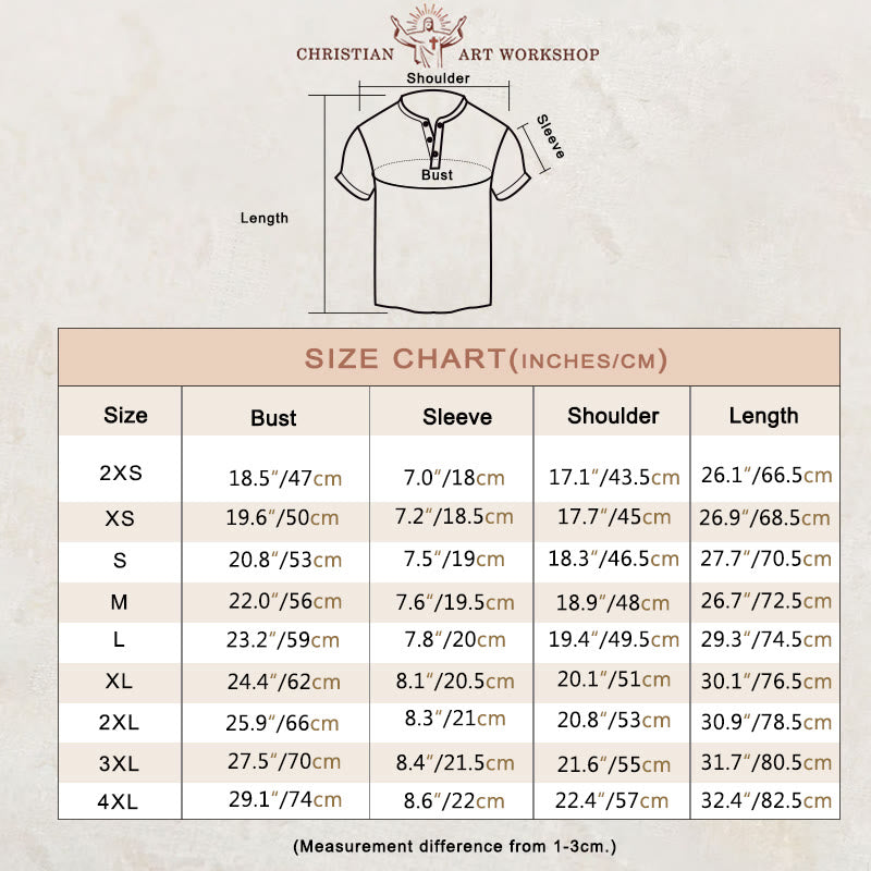 Christianartworkshop Men's God Is Still Writing Your Story Printed Henley Neck T-Shirt - image 2