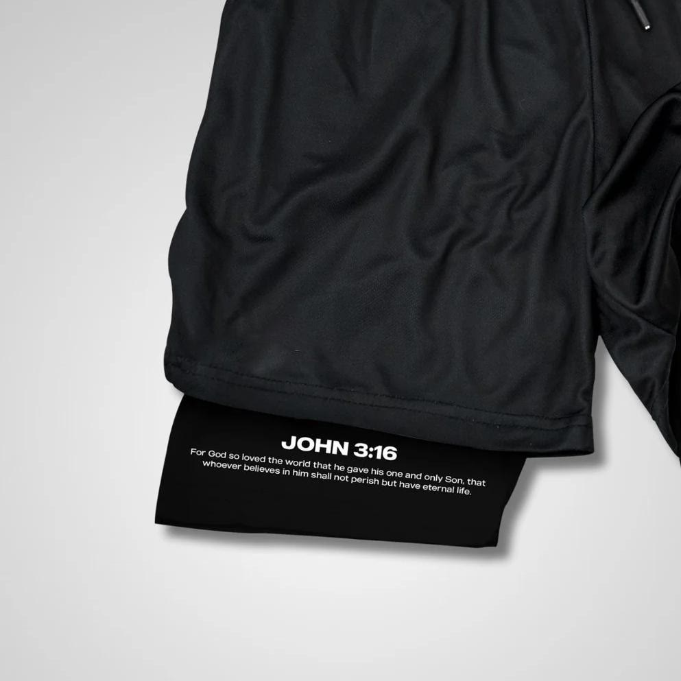 Christianartworkshop John 3:16 Cross Performance Shorts - image 3