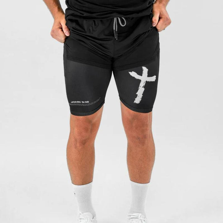 Christianartworkshop John 3:16 Cross Performance Shorts - image 4