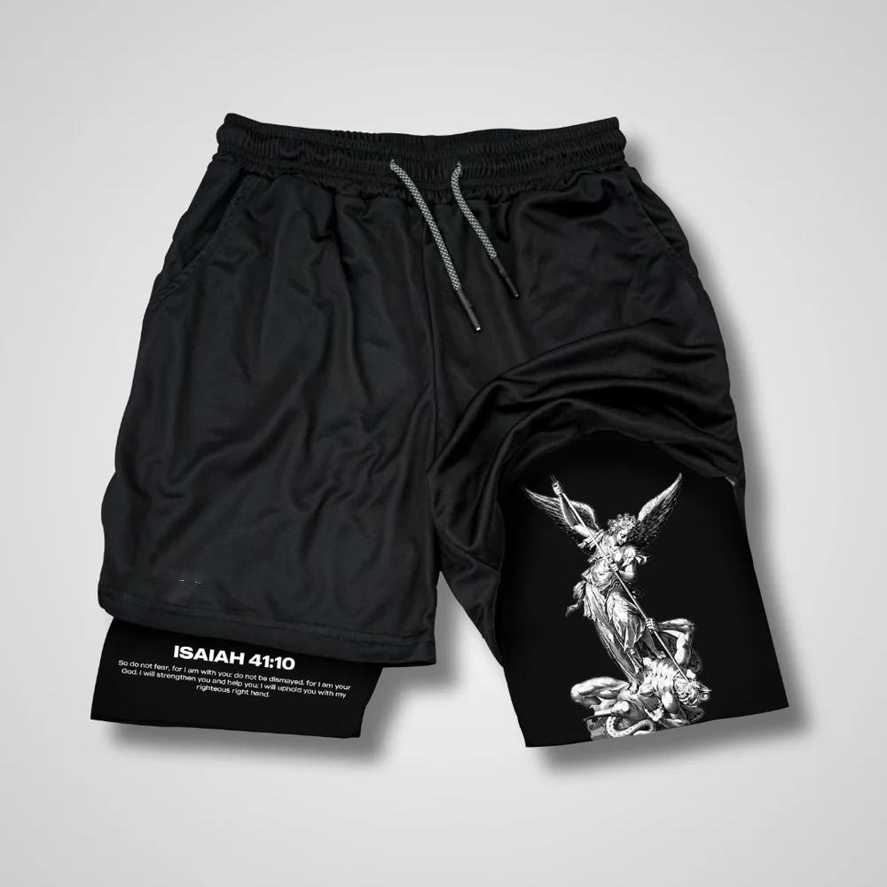 Christianartworkshop Isaiah 41:10 Angel & Devil Performance Shorts - Shorts - 3XL - image 1