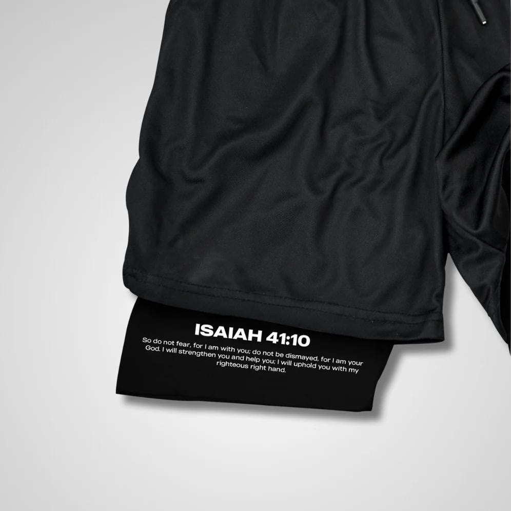 Christianartworkshop Isaiah 41:10 Angel & Devil Performance Shorts - image 3